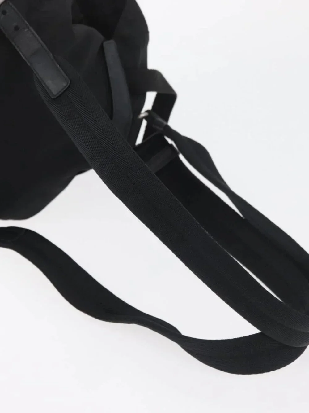PRADA Backpack Nylon Black Silver Auth 175963